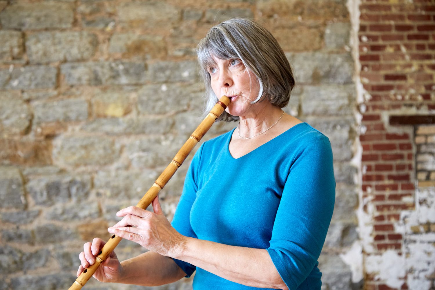 Dawn Doering playing the nay